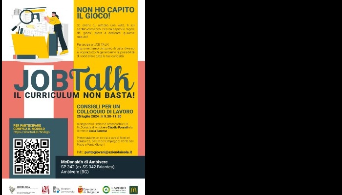 JOB TALK: IL CURRICULUM NON BASTA!