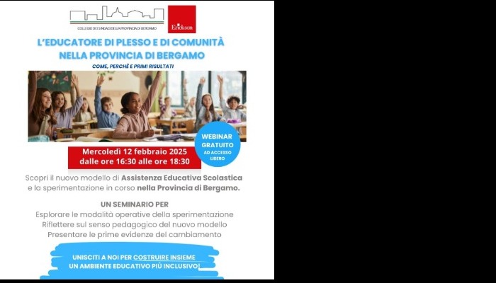 L'educatore di plesso e di comunità nella Provincia di Bergamo