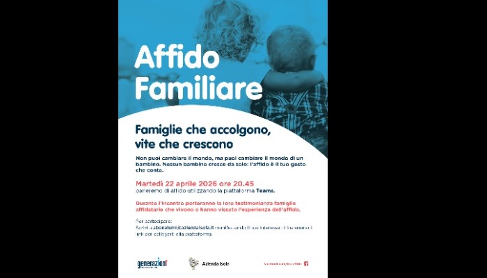 immagine di AFFIDO FAMILIARE: famiglie che accolgono, vite che crescono.