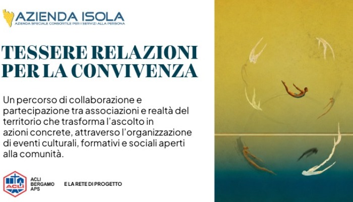 immagine di Progetto Tessere relazioni per la convivenza di ACLI Bergamo APS con il contributo di Azienda Isola per il Bando Associazioni 2026